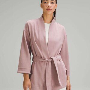 🍋 Lululemon Ribbed Softstreme Belted Wrap Twilight Rose (Size 6)